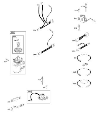 B - Alternator, Electric Starter, Ignition B&S - 12 €¦ 12Q902-0154-B1 Stihl