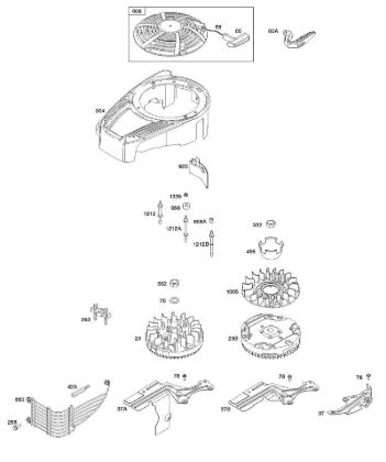 C - Blower Housing, Cover/Guards, Flywheel, Rewind Starter B&S - 12 €¦ 12Q902-0169-B1 Stihl