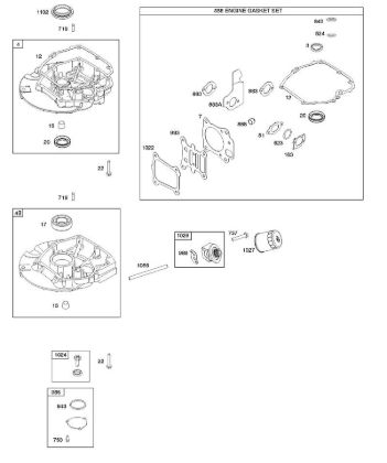 J - Gasket Set-Engine, Sump B&S - 12 €¦ 12Q902-0171-B1 Stihl