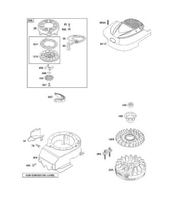 B - Blower Housing/Shrouds, Flywheel, Rewind Starter B&S - 12 €¦ 12X802-0115-E1 Stihl