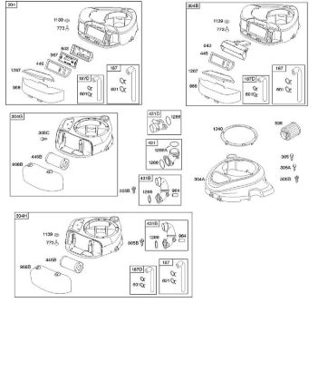 A - Air Cleaner, Blower Housing B&S - 21 €¦ 217802-0110-B1 Stihl