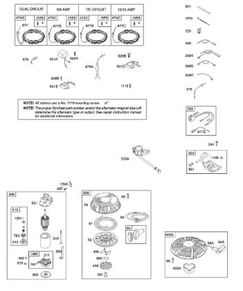 B - Alternator, Electric Starter, Ignition, Rewind Starter B&S - 21 €¦ 217902-0119-E1 Stihl