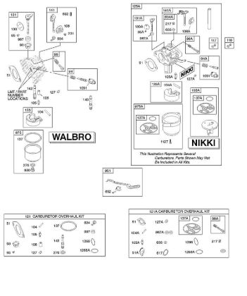 D - Carburetor, Kit - Carburetor Overhaul B&S - 21 €¦ 217902-0119-E1 Stihl