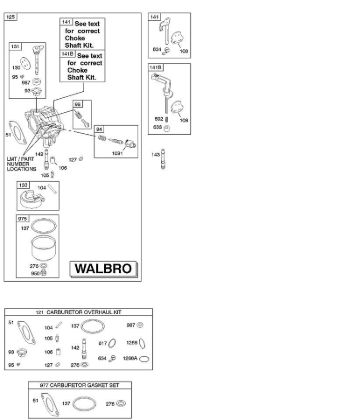 D - Carburetor, Kit - Carburetor Overhaul B&S - 21 €¦ 21A907-0113-E1 Stihl