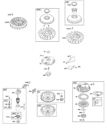 F - Controls, Electric Starter, Flywheel, Rewind Starter B&S - 21 €¦ 21A907-0113-E1 Stihl