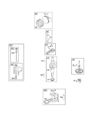 C - Camshaft, Crankshaft, Lubrication, Piston, Rings, Connecting Rod B&S - 21 €¦ 21A907-0167-E1 Stihl