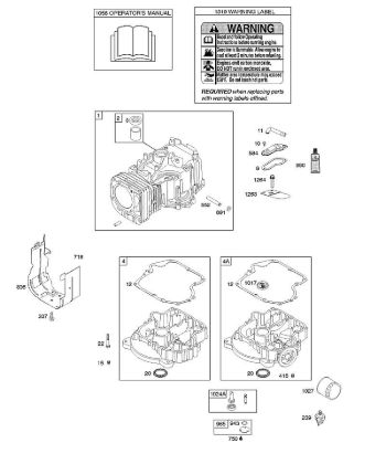 H - Cylinder, Engine Sump, Operator's Manual, Warning Label B&S - 21 €¦ 21A907-0167-E1 Stihl