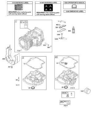 G - Cylinder, Engine Sump, Lubrication, Operator's Manual, Warning Label B&S - 21 €¦ 21B807-0137-B1 Stihl