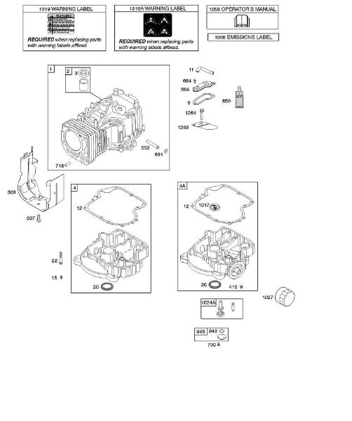 G - Cylinder, Engine Sump, Lubrication, Operator's Manual, Warning Label B&S - 21 €¦ 21B807-0668-B1 Stihl