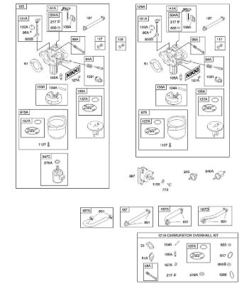 D - Carburetor, Fuel Supply, Kit - Carburetor Overhaul B&S - 21 €¦ 21R602-0002-H1 Stihl