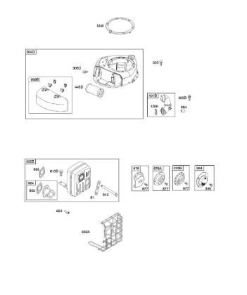 A - Air Cleaner, Blower Housing, Exhaust System B&S - 21 €¦ 21R602-0014-H1 Stihl