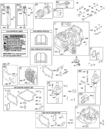 E - Crankcase Cover/Sump, Engine Gasket Set, Cylinder, Oil, Valve Gasket Set, Crankshaft, Piston/Rings/Connecting Rod B&S - 28 €¦ 286707-1185-E1 Stihl