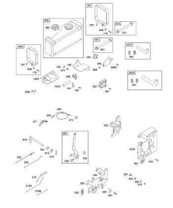 G - Fuel, Brackets, Controls, Springs B&S - 28 €¦ 286707-1185-E1 Stihl