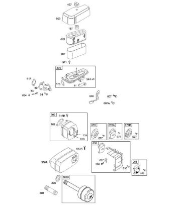 A - Air Cleaner, Muffler, Deflecto B&S - 28 €¦ 28B707-1146-E1 Stihl