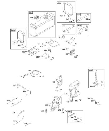 G - Fuel Tank, Hoses, Pump, Controls B&S - 28 €¦ 28B707-1146-E1 Stihl