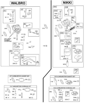 D - Carburetor, Overhaul Kit B&S - 28 €¦ 28S707-1149-E1 Stihl