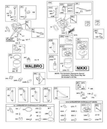 D - Carburetor - Walbro & Nikki, Fuel Supply, Kit-Carburetor Overhaul  Walbro & Nikki B&S - 31 €¦ 31G777-0148-B1 Stihl