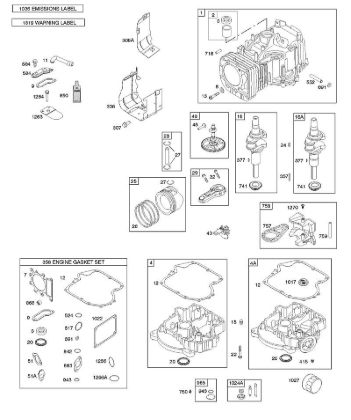 C - CAMSHAFT,CRANKSHAFT & COUNTER BALANCE, CYLINDER, ENGINE SUMP & BREATHER, LUBRICATION, PISTON, RINGS, CONNECTING ROD B&S - 31 €¦ 31R507-0008-B1 Stihl