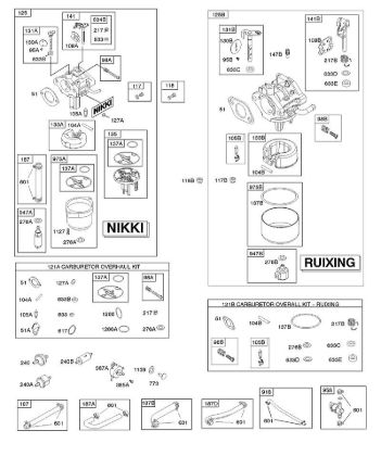 C - Carburetor, Fuel Supply, Kit - Carburetor Overhaul B&S - 31 €¦ 31R777-0007-B1 Stihl