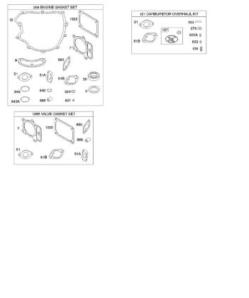 G - Engine/Valve Gasket Set, Carburetor Overhaul Kit B&S - 40 €¦ 401577-0130-B1 Stihl