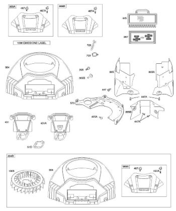 A - Air Cleaner, Blower Housing B&S - 40 €¦ 407577-0111-E1 Stihl