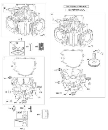 G - Cylinder, Engine Sump B&S - 40 €¦ 407577-0111-E1 Stihl