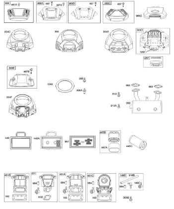 C - Blower Housing, Air Cleaner, Muffler B&S - 40 €¦ 407777-0117-E1 Stihl