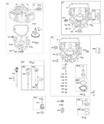 G - Engine Sump, Oil Pump, Dipstick/Tube Assembly B&S - 40 €¦ 407777-0117-E1 Stihl