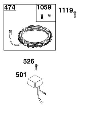 A - ALTERNATOR GROUP B&S - 40 €¦ 40R577-0002-H1 Stihl