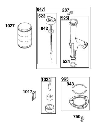 J - LUBRICATION GROUP B&S - 40 €¦ 40R577-0002-H1 Stihl