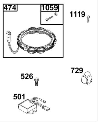 A - ALTERNATOR GROUP B&S - 40 €¦ 40R577-0002-H5 Stihl
