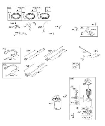 A - Alternator, Wire Harness, Starter, Ignition B&S - 44 €¦ 445577-5138-B1 Stihl