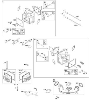 C - Cylinder Head, Rocker Arm Cover, Intake Manifold B&S - 44 €¦ 44N677-0017-B1 Stihl