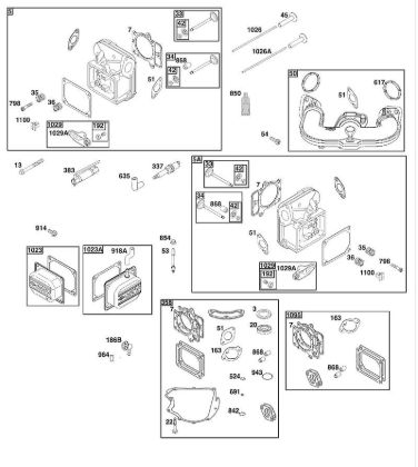 H - CYLINDER HEAD GROUP B&S - 44 €¦ 44N677-0017-B5 Stihl