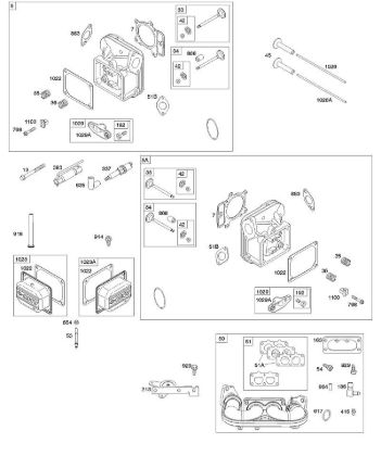 C - Cylinder Head, Rocker Arm Cover, Intake Manifold B&S - 44 €¦ 44R577-0001-H1 Stihl