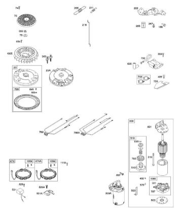 G - Flywheel, Controls, Wire Harness, Alternator, Starter B&S - 44 €¦ 44R577-0001-H1 Stihl