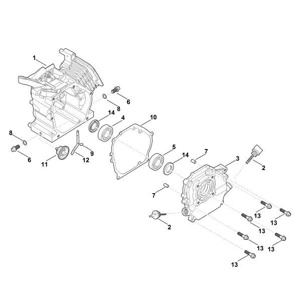Picture of C - Crankcase EHC 600.0 (EHC600-0001)