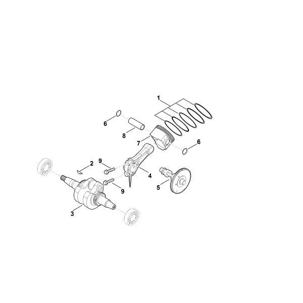 Picture of D - Crankshaft, piston EHC 600.0 (EHC600-0001)