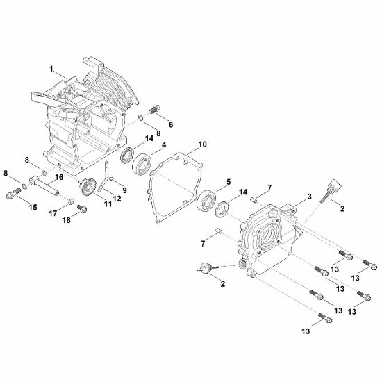 Picture of C - Crankcase EHC 600.0 (EHC600-0004)