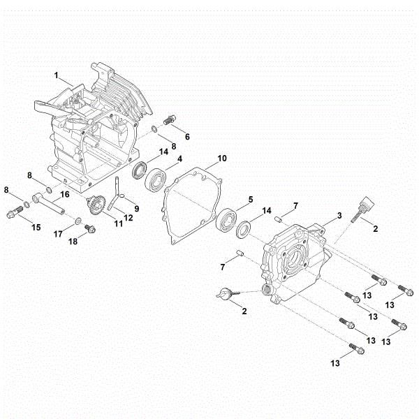 Picture of C - Crankcase EHC 600.0 (EHC600-0004)