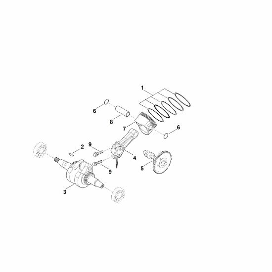 Picture of D - Crankshaft, piston EHC 600.0 (EHC600-0004)
