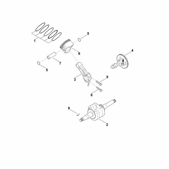 Picture of D - Crankshaft, piston EHC 605.0 (EHC605-0002)