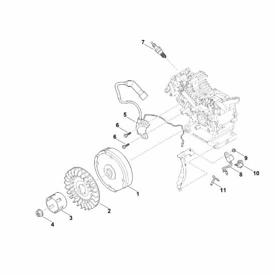 Picture of I - Ignition system, flywheel EHC 605.0 (EHC605-0004)