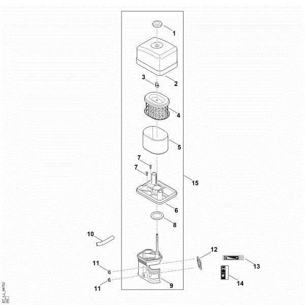 Picture of B - Air filter EHC 605.0 (EHC605-0006)