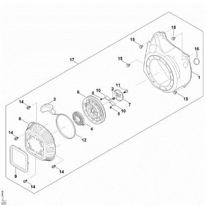 Picture of J - Starting system, fan housing EHC 700.0 (EHC700-0002)