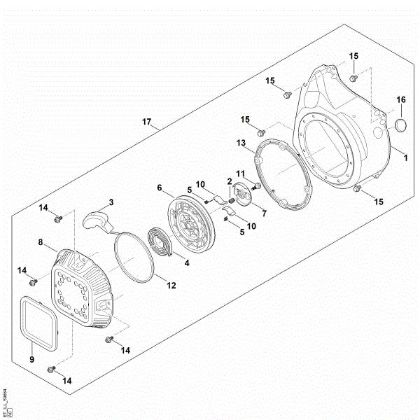 Picture of J - Starting system, fan housing EHC 700.0 (EHC700-0003)