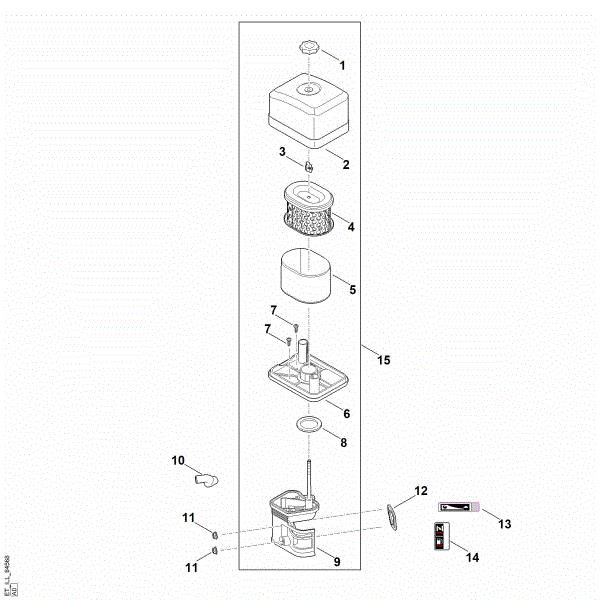 Picture of B - Air filter EHC 705.0 (EHC705-0001)