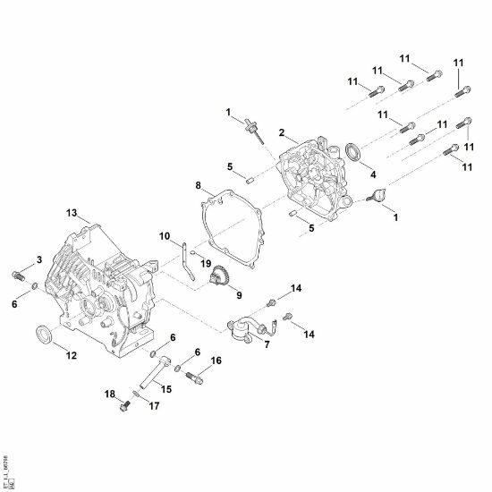 Picture of C - Crankcase EHC 705.0 (EHC705-0002)