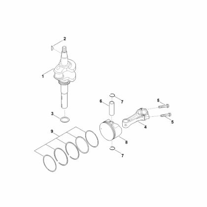 Picture of D - Crankshaft, piston EVC 1000.0 (EVC1000-0001)