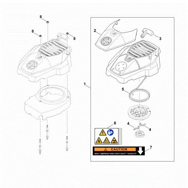 Picture of K - Starting system, fan housing EVC 1000.0 (EVC1000-0001)